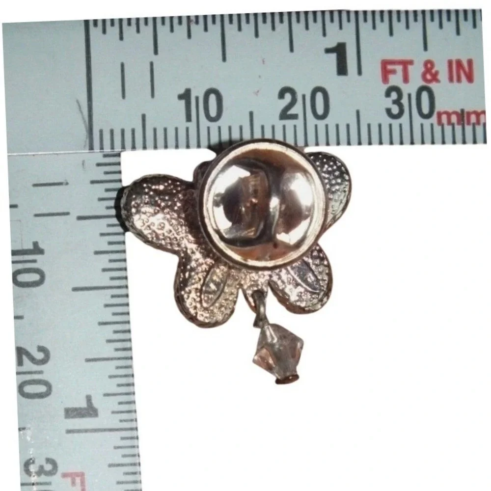 Sparkling Butterfly Pin Brooch Dangle Crystal Rhinestone Silver hat,‎ tie lapel